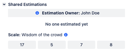 User voting screen