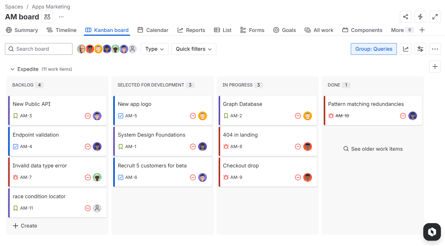 card colors in a Jira Board higlighting Work Types.png